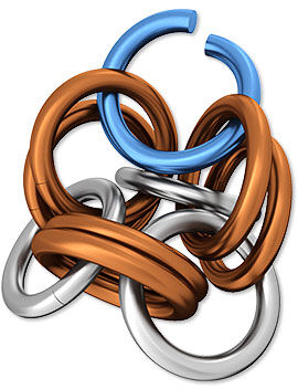 Linked jump rings